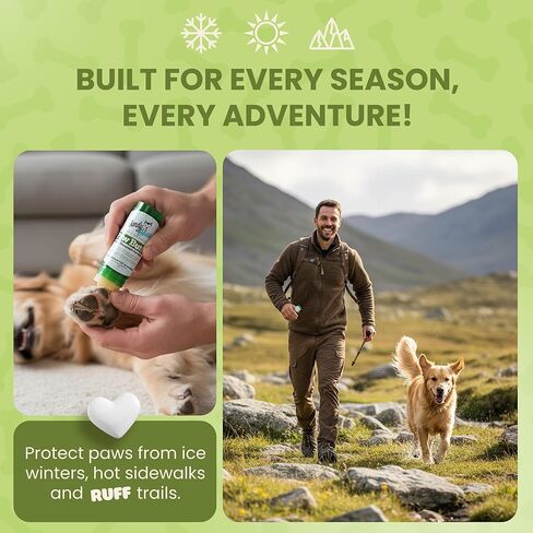 Handy Hound Dog Paw Balm - Paw Butter – Ultimate Dog Paw Protector & Dry Skin Treatment - Nourishing Paw, Nose & Dry Skin Soother - Lick-Safe Paw Balm Dogs Trust - Made in The USA (1 oz) in Kuwait