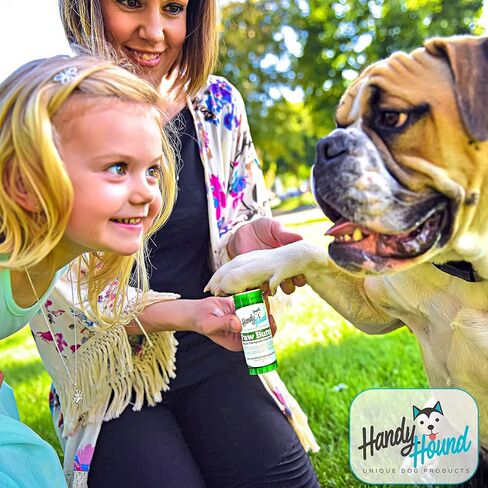 Handy Hound Dog Paw Balm - Paw Butter – Ultimate Dog Paw Protector & Dry Skin Treatment - Nourishing Paw, Nose & Dry Skin Soother - Lick-Safe Paw Balm Dogs Trust - Made in The USA (1 oz) in Kuwait