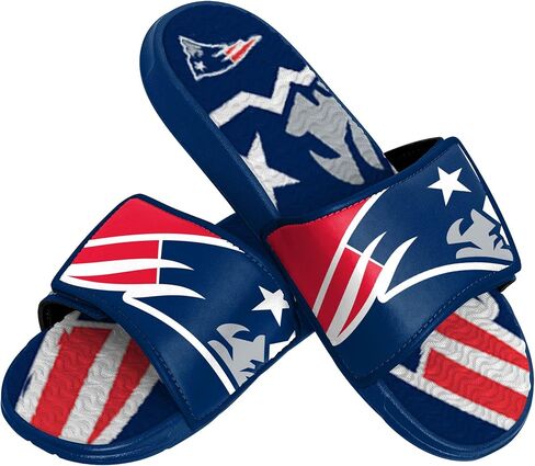 FOCO Minnesota Vikings NFL Mens Colorblock Big Logo Gel Slides - XL in Saudi Arabia