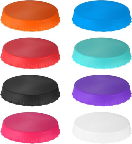 8 PCS Soda Can Covers, Reusable Pop Sodas Cans Lid, 8 Colors Silicone Soda Can Lids for Beer Coke Juice Standard Sodas Cans in Saudi Arabia