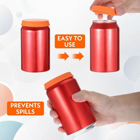 8 PCS Soda Can Covers, Reusable Pop Sodas Cans Lid, 8 Colors Silicone Soda Can Lids for Beer Coke Juice Standard Sodas Cans in Saudi Arabia