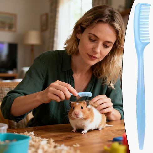 Bunny Brush - Bunny Grooming Comb - Hamster Cleaning Supplies | for Tiny Pet Ferret Indoor Home Coat Sensitive Skin Daily Care in Saudi Arabia