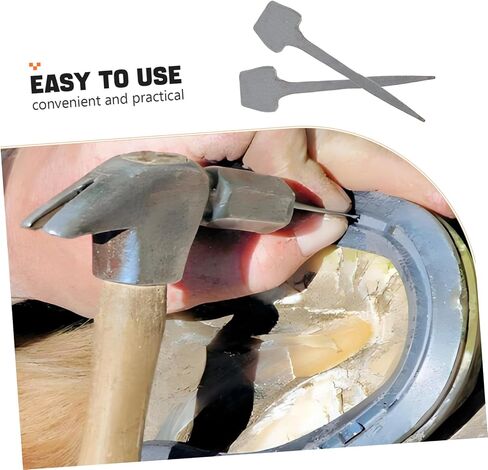 10Pcs Durable Iron Horseshoe Nails for Secure Fixation Equestrian Sports Horseshoe Tools for Easy Use and Convenient Carry Essential for Horse Hoof Care and Maintenance in Saudi Arabia