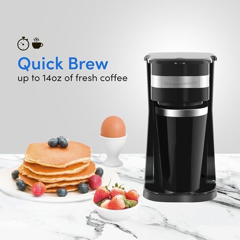 ماكينة تحضير القهوة المدمجة الشخصية ذات الخدمة الواحدة من Elite Gourmet EHC242M تتضمن 12 أونصة. جدار مزدوج، كوب سفر بتصميم داخلي من الفولاذ المقاوم للصدأ، متوافق مع القهوة المطحونة، فلتر شبكي قابل لإعادة الاستخدام، لون نعناعي in Kuwait