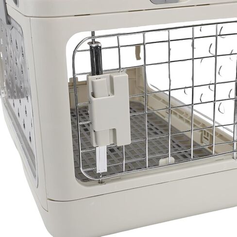 Pssopp Portable Cat Carrier Plastic Cat Crate, Portable Plastic Foldable Carrier Kennel Large Capacity for Airplane Travel Gifts in Saudi Arabia