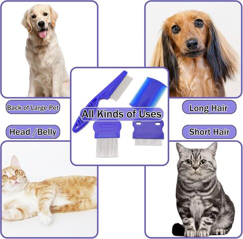 4Pcs Pet Comb, Multi-functional Fine-Tooth Comb for Smooth the Hair, Brush for Pet Dog Cat in Saudi Arabia