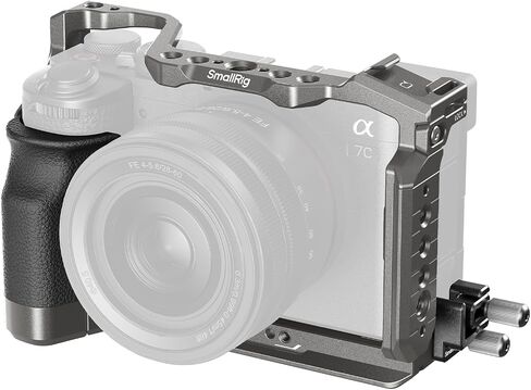 SmallRig Cage Kit for Sony A7C II / A7CR with a Cable Clamp for HDMI, Full Access Vlog Making Camera Video Cage for Sony Alpha 7C II/Alpha 7CR with Hinge Arm, Built-in QR Plate for Arca - 4422 in Saudi Arabia