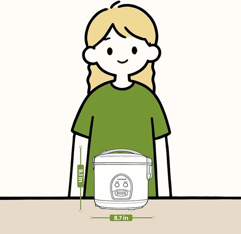 Electric Rice Cooker with One Touch for Asian Japanese Sushi Rice, 5-Cup Uncooked with Stainless Steel Inner Pot, Removable Inner Cover and Steamer, Silver in Kuwait