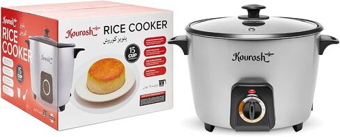 جهاز طبخ الأرز الفارسي الأوتوماتيكي من YEDI KOUROSH - صانع الأرز تهدج قشرة الأرز المثالية (4 أكواب) in Kuwait