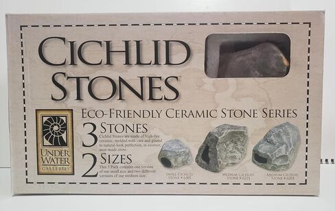 Aquarium Rock Caves- Cichlid Stone 3 Assorted Hollow Ceramic Caves in Saudi Arabia