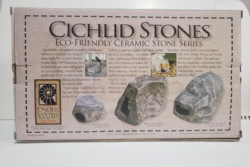 Aquarium Rock Caves- Cichlid Stone 3 Assorted Hollow Ceramic Caves in Saudi Arabia