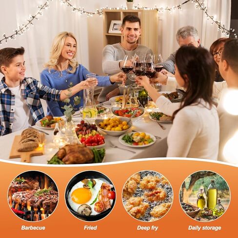 وعاء مقلاة عميقة من الفولاذ المقاوم للصدأ سعة 68oz مع سلة ومصفاة زيت، قلي عميق متعدد الوظائف، موقد صغير للقلي العميق للمطبخ والتخييم، وعاء صب فولاذي للبطاطس المقلية والدجاج (2 لتر) in Kuwait