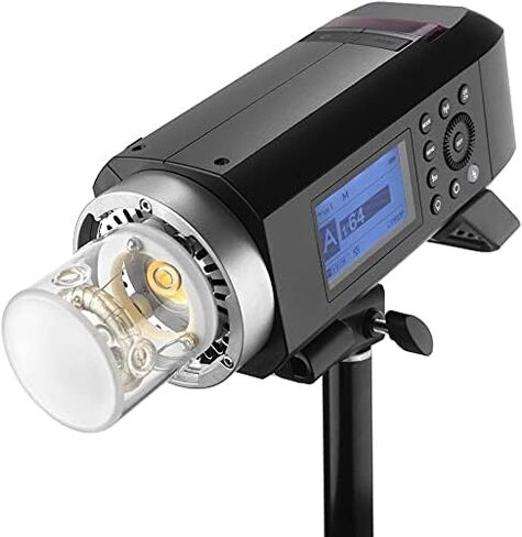Godox AD400Pro الكل في واحد ضوء فلاش خارجي، 400 وات 2.4 جيجا TTL 0.01-1 ثانية وقت إعادة التدوير، 1/8000 ثانية HSS Studio Speedlite المحمولة مع بطارية لكاميرا Canon Sony Nikon Fuji (AD400 Pro) in Saudi Arabia
