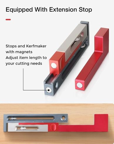 HONGDUI JF06 Kerfmaker Table Saw Slot Adjuster Mortise and Tenon Tool Woodworking Movable Measuring Block in Kuwait