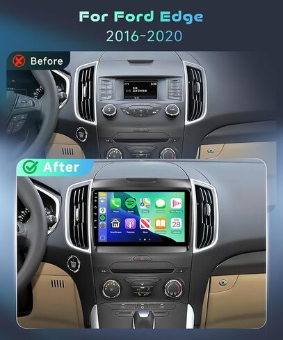 8core 6GB+128GB 5GHZWIFI Radio for Ford Edge 2016-2020 Android 13 Car Steroo ، 9 Inch 1280x720 IPS Touchscreen Carplay Android Auto ، DSP ، 63UIS ، GPS FM/RDS SWC Camera النسخ الاحتياطي in Kuwait