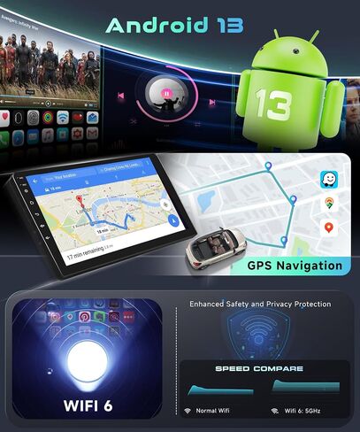 8core 6GB+128GB 5GHZWIFI Radio for Ford Edge 2016-2020 Android 13 Car Steroo ، 9 Inch 1280x720 IPS Touchscreen Carplay Android Auto ، DSP ، 63UIS ، GPS FM/RDS SWC Camera النسخ الاحتياطي in Kuwait