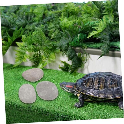 3pcs Turtle Basking Stones Flat Reptile Platform for Climbing and Resting Fish Tank Decoration Multi-Functional Turtle Tank Landscape Random Color Suitable for Small Random Color in Saudi Arabia