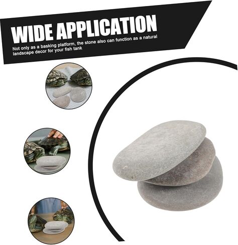 3pcs Turtle Basking Stones Flat Reptile Platform for Climbing and Resting Fish Tank Decoration Multi-Functional Turtle Tank Landscape Random Color Suitable for Small Random Color in Saudi Arabia