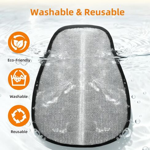 Pet Hair Remover Glove for Cats & Dogs, Patented Adjustable Strap, Reusable Five-Finger Grooming Glove, Non-Slip Fit, Removes Pet Hair from Couch, Carpet, Laundry & Car Seat in Kuwait