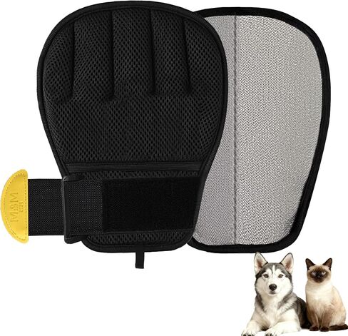 Pet Hair Remover Glove for Cats & Dogs, Patented Adjustable Strap, Reusable Five-Finger Grooming Glove, Non-Slip Fit, Removes Pet Hair from Couch, Carpet, Laundry & Car Seat in Kuwait