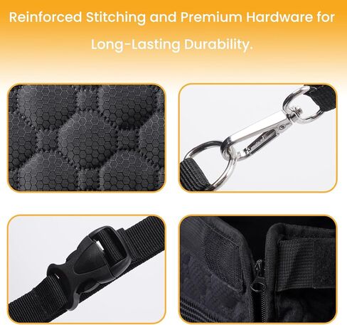 XL Large Dog Car Seat Cover with Dog Bed Mat for Back Seat Half - Single Seat Travel Hammock Extender, Waterproof Hard Bottom for Medium & Large Dogs, Car SUV Truck Vehicle in Saudi Arabia