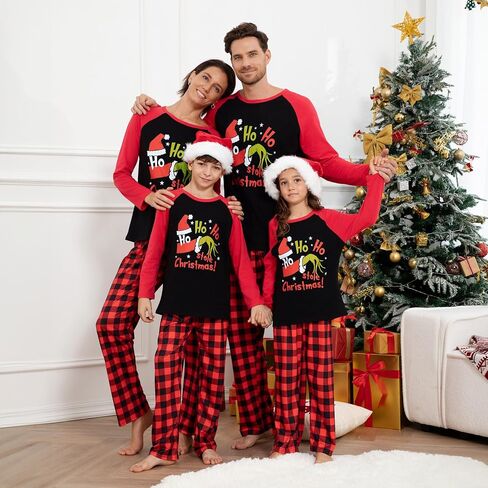 Manooby Christmas Pajamas for Family,Christmas Pajamas Matching Sets,Xmas Pjs for Men Women Dog in Saudi Arabia