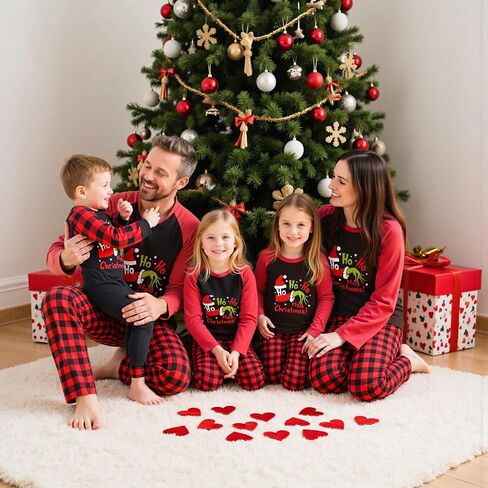 Manooby Christmas Pajamas for Family,Christmas Pajamas Matching Sets,Xmas Pjs for Men Women Dog in Saudi Arabia