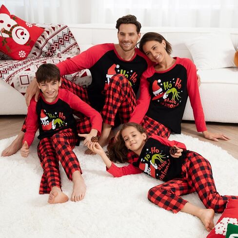 Manooby Christmas Pajamas for Family,Christmas Pajamas Matching Sets,Xmas Pjs for Men Women Dog in Saudi Arabia