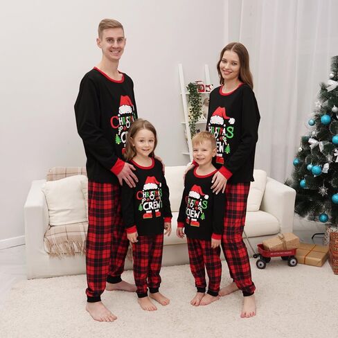 Manooby Christmas Pajamas for Family,Christmas Pajamas Matching Sets,Xmas Pjs for Men Women Dog in Saudi Arabia