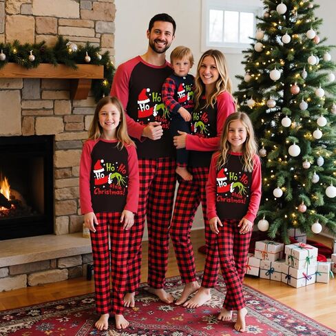 Manooby Christmas Pajamas for Family,Christmas Pajamas Matching Sets,Xmas Pjs for Men Women Dog in Saudi Arabia