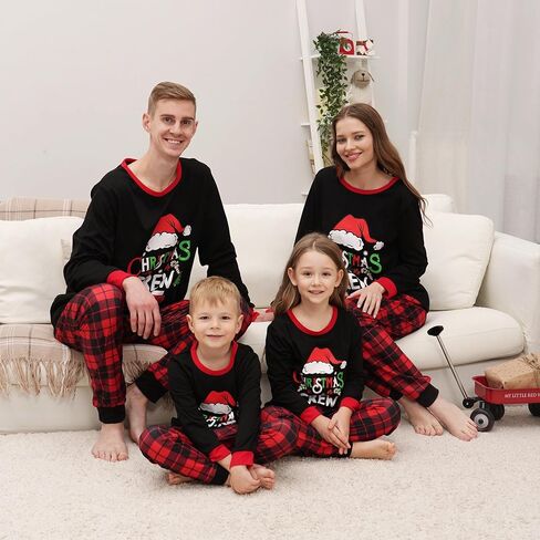 Manooby Christmas Pajamas for Family,Christmas Pajamas Matching Sets,Xmas Pjs for Men Women Dog in Saudi Arabia