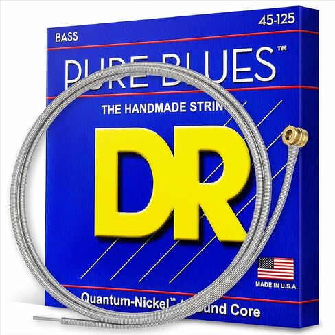 DR Strings PURE BLUES Bass Guitar Strings (PB-45), Silver in Kuwait