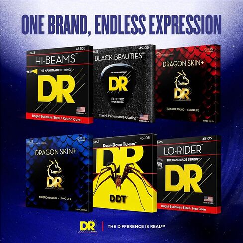 DR Strings PURE BLUES Bass Guitar Strings (PB-45), Silver in Kuwait