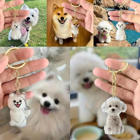 Collector Keychain Charm Storage Box, DIY Pet Keepsake Furs Collection Capsules, Holder Keyring Memorial for Pet Lovers in Saudi Arabia