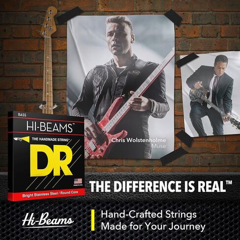 DR Handmade Strings DR Hi-Beam Round Core Medium 5 Bass Guitar Strings (MR5-130) in Kuwait