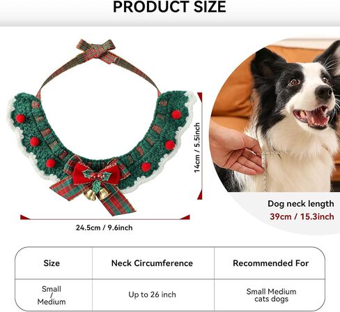 Dog Bandanas,Christmas Scarf for Dogs,Outfits,Boy,Girl,3 Designs- Costumes for Party,Green,Red Soft Farbic,Dog Accessories,Medium,Large,Small (Medium, Christmas 1) in Saudi Arabia