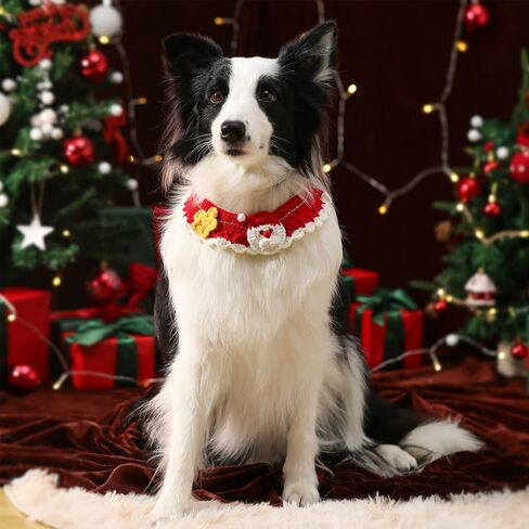 عصابات رأس للكلاب، وشاح عيد الميلاد للكلاب، ملابس، للأولاد والبنات، 3 تصميمات - أزياء للحفلات، أخضر، أحمر ناعم، إكسسوارات للكلاب، مقاس متوسط، كبير، صغير (متوسط، عيد الميلاد 1) in Kuwait