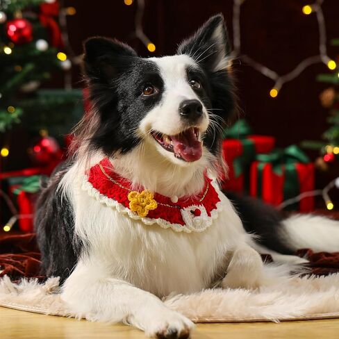 عصابات رأس للكلاب، وشاح عيد الميلاد للكلاب، ملابس، للأولاد والبنات، 3 تصميمات - أزياء للحفلات، أخضر، أحمر ناعم، إكسسوارات للكلاب، مقاس متوسط، كبير، صغير (متوسط، عيد الميلاد 1) in Kuwait