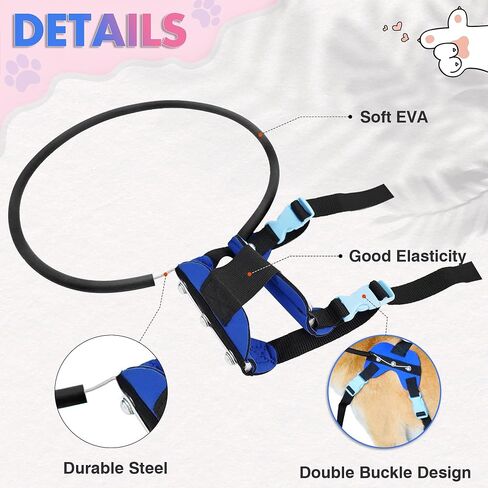 Blind Dog Harness, Guiding Halo with Protective Vest - Adjustable Support Harness to Calm & Guide Blind Pets, Confidence Building Leash Attachment for Safe Walking and Training (S) in Kuwait