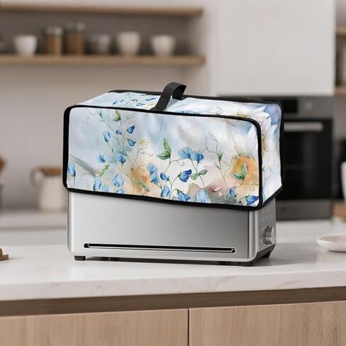 ZDCUSTOM Slim Toaster Dust Cover 2 Slice, Long Slot Toaster Oven Bread Maker Machine Stain Resistant Kitchen Small Appliance Cover Green Sage Leaf in Saudi Arabia