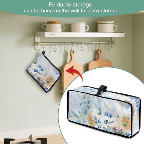 ZDCUSTOM Slim Toaster Dust Cover 2 Slice, Long Slot Toaster Oven Bread Maker Machine Stain Resistant Kitchen Small Appliance Cover Green Sage Leaf in Saudi Arabia