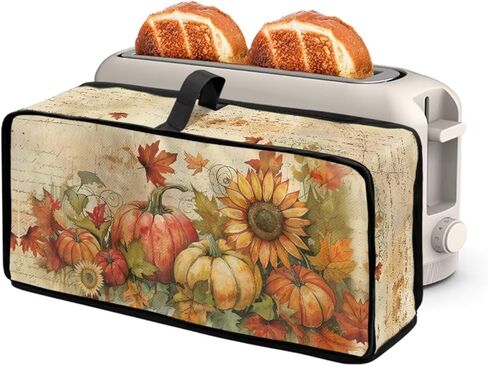 ZDCUSTOM غطاء غبار محمصة نحيف 2 شريحة، فتحة طويلة محمصة خبز فرن آلة مقاومة للبقع غطاء الأجهزة الصغيرة للمطبخ ورقة المريمية الخضراء in Kuwait