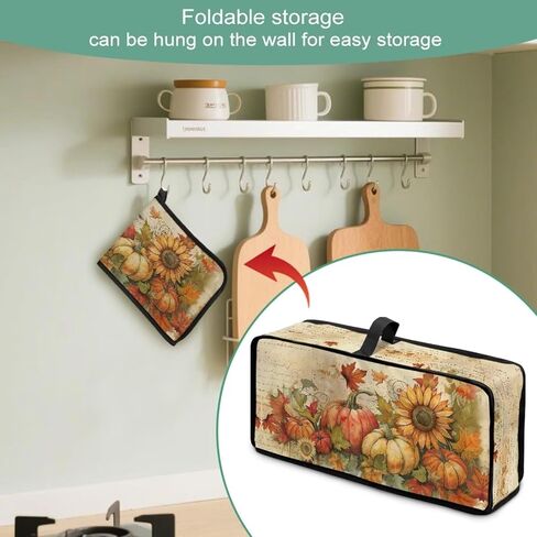 ZDCUSTOM غطاء غبار محمصة نحيف 2 شريحة، فتحة طويلة محمصة خبز فرن آلة مقاومة للبقع غطاء الأجهزة الصغيرة للمطبخ ورقة المريمية الخضراء in Kuwait