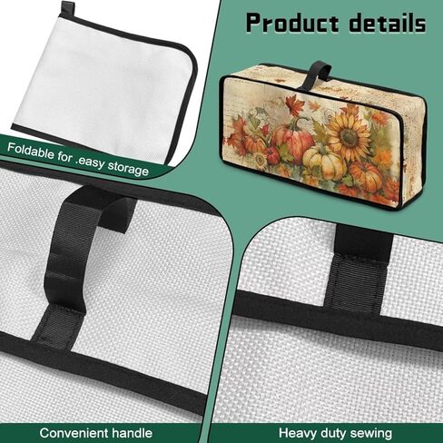 ZDCUSTOM غطاء غبار محمصة نحيف 2 شريحة، فتحة طويلة محمصة خبز فرن آلة مقاومة للبقع غطاء الأجهزة الصغيرة للمطبخ ورقة المريمية الخضراء in Kuwait