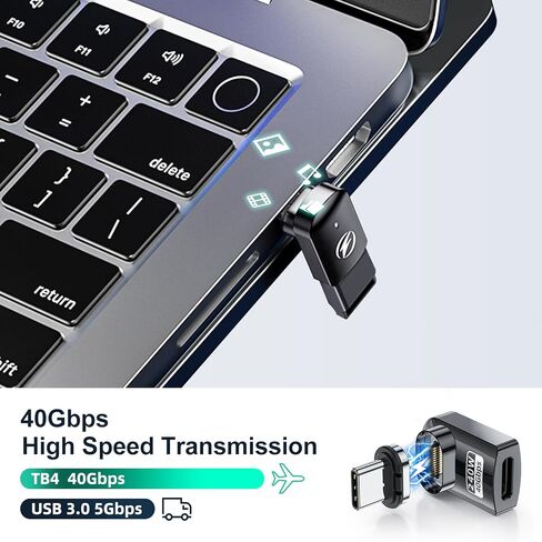 Hancenda USB C Magnetic Adapter 2Pack ، Magnetic Magnetic USB C Adapter 24pin 240W USB4 40GBPS 8K 60HZ VIOLE FOR THERDERBOLT 3/4 ، MacBook Pro/Air iPhone 16/15 ، Steam Deck ، PS5 ، PSVR2 Pink in Kuwait