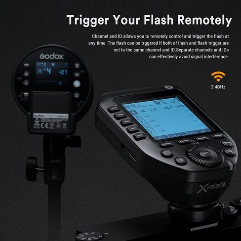 مشغل فلاش لاسلكي Godox XProII-F لكاميرا فوجي، 1/8000s HSS TTL تحويل يدوي TCM وظيفة شاشة LCD كبيرة جهاز إرسال فلاش متوافق مع Fuji GRX50S X-T1 X-T2 X-10 X-PRO1 X-A3 X100T X100F in Saudi Arabia