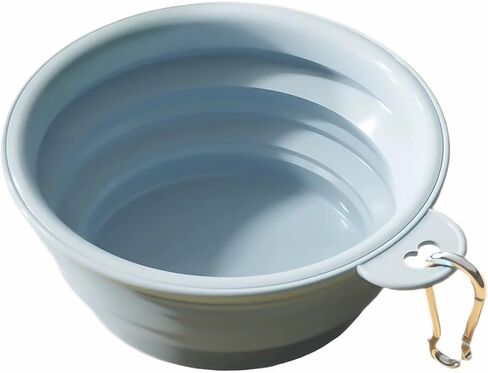 Dog Bowls for Travel,Portable Collapsible Silicone Pet Food Water Bowl,BPA Free Dishwasher Safe Foldable with 1 Carabiner Camping, Hiking Backpacking, Beach in Kuwait