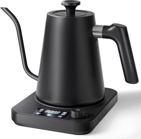 Gooseneck Electric Kettle, ±1°F Precision Control, Smart Altitude Adjustment, 24H Keep Warm, 30-Min Auto Memory, Food Grade Stainless Steel, Pour Over Kettle for Coffee and Tea, 1200W/1.0L in Saudi Arabia