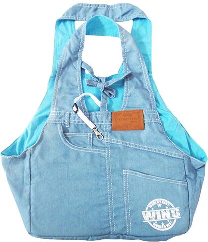 Portable Carrier Jeans Tote Bag Foldable Pet Dogs Travel Out Package Breathable for Small Dogs Organizers Carriers in Saudi Arabia
