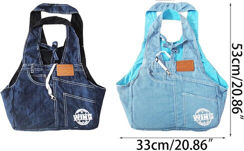 Portable Carrier Jeans Tote Bag Foldable Pet Dogs Travel Out Package Breathable for Small Dogs Organizers Carriers in Saudi Arabia